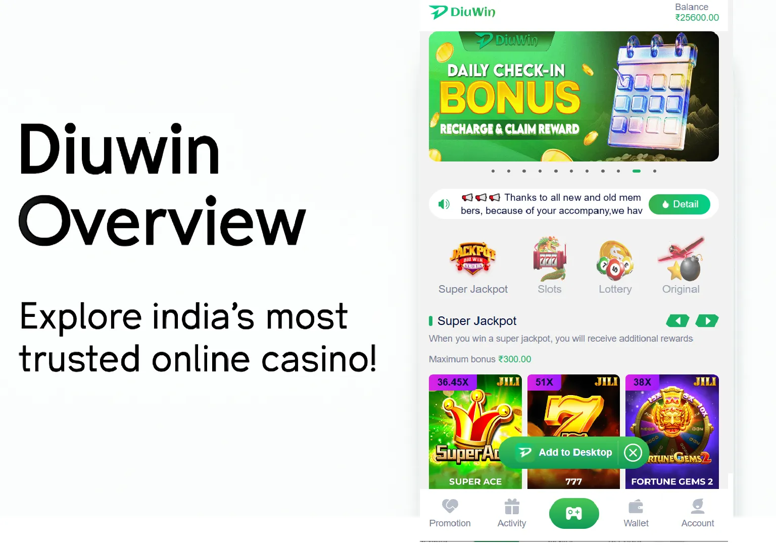 Diuwin join now